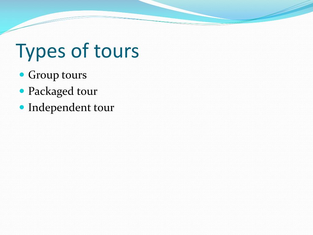 categories of tours
