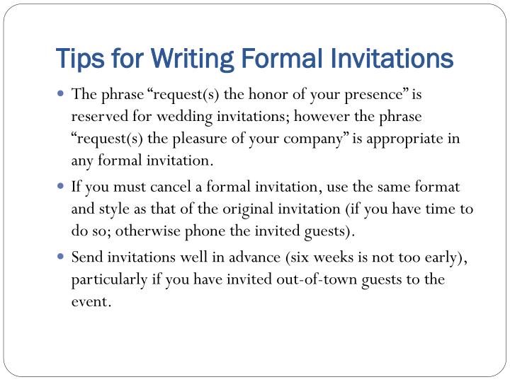 PPT - Invitation Letter PowerPoint Presentation - ID:2995370