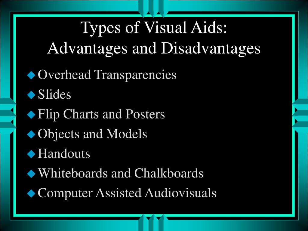 disadvantages of visual aids in presentation