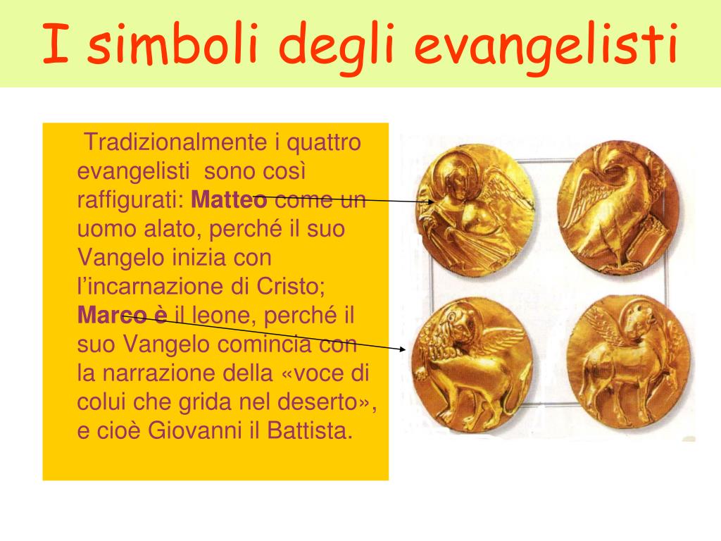 Simboli 4 Evangelisti Per Bambini PPT - I PRINCIPALI SIMBOLI cristiani PowerPoint Presentation, free