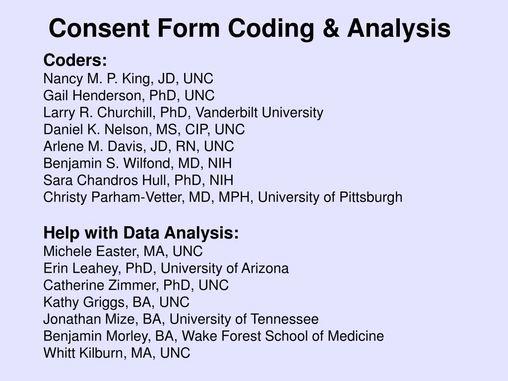PPT - Informed Consent in Gene Transfer Research: Lessons for Early ...