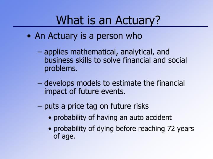 what is a actuary