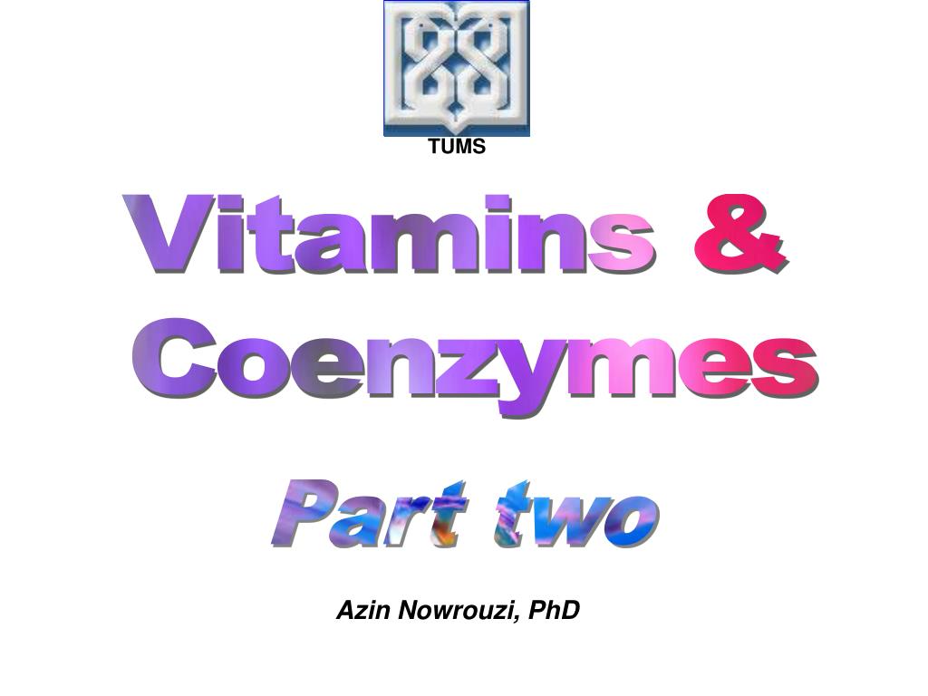 Vitamins & Coenzymes, Part L