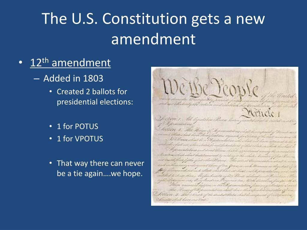 Among us with the 12th Amendment