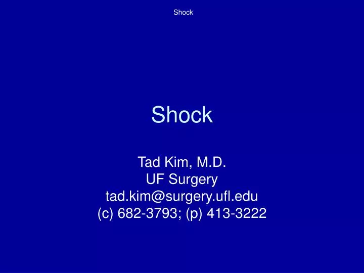 PPT - Shock PowerPoint Presentation, free download - ID:3000161
