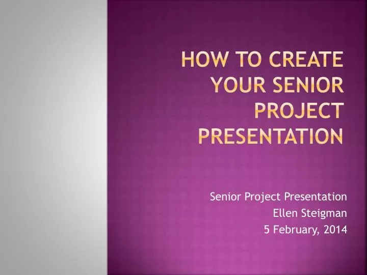 senior project presentation examples