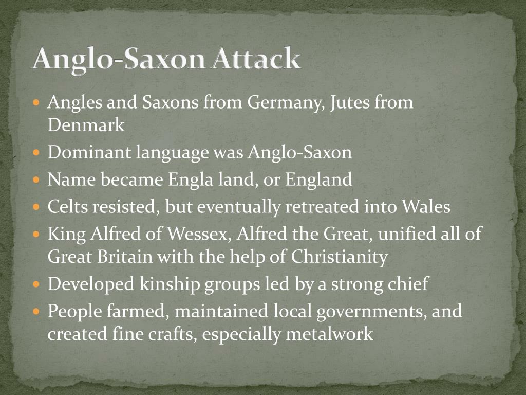 anglo saxon people characteristics