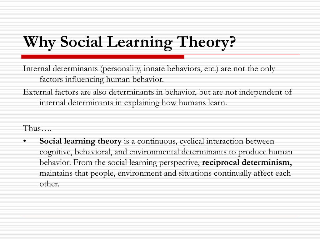 Social Learning Theory And Criminal Behavior - Words | Bartleby behavioral and social learning theories essay
