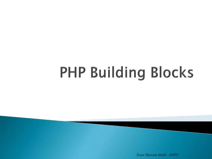 PPT - PHP Building Blocks PowerPoint Presentation, free download - ID ...