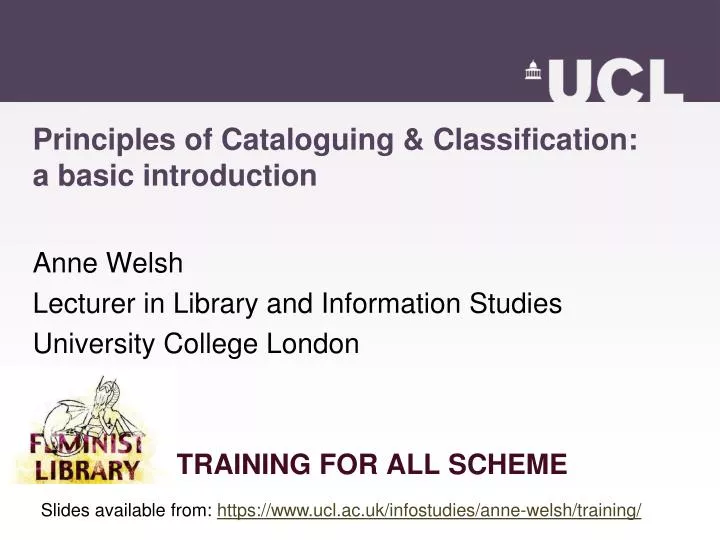 PPT Principles of Cataloguing & Classification a basic introduction