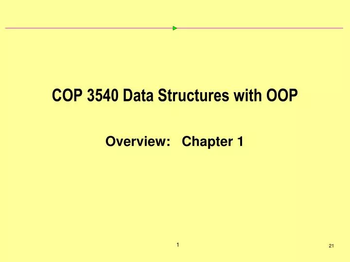 PPT - COP 3540 Data Structures with OOP PowerPoint Presentation, free ...