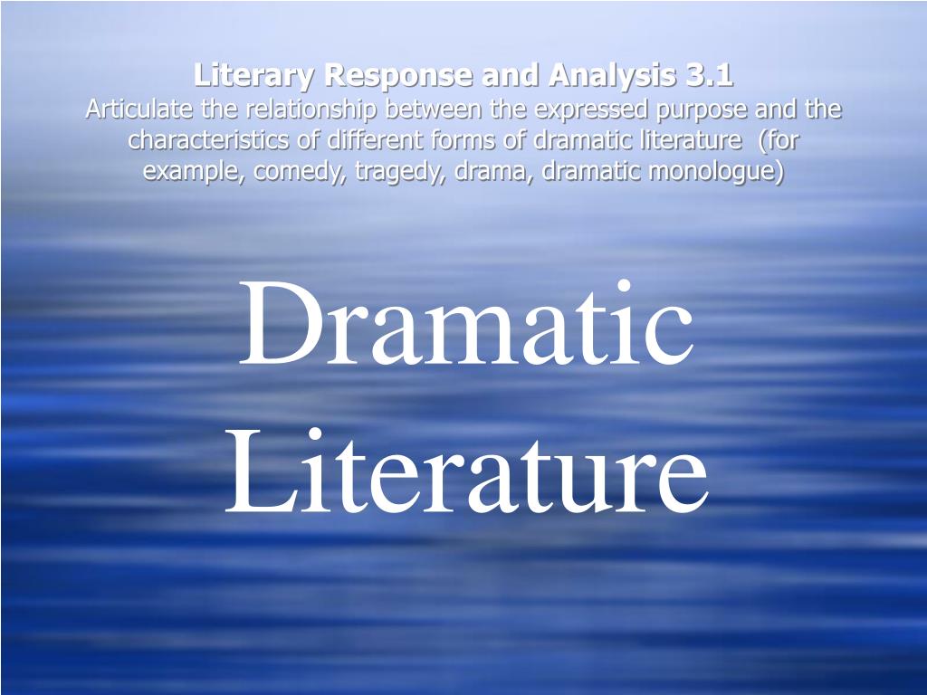 phd in dramatic literature