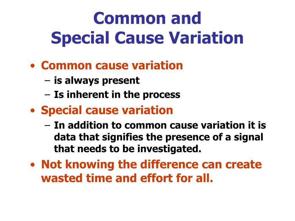 special cause variation defined