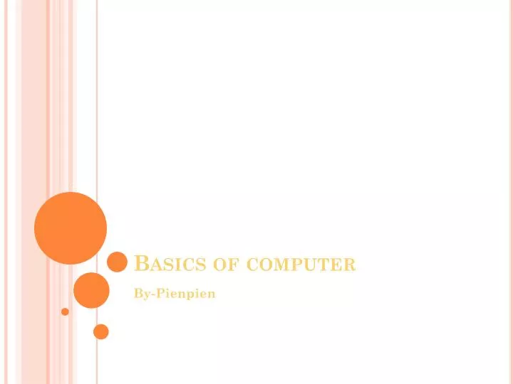 PPT - Basics of computer PowerPoint Presentation, free download - ID ...