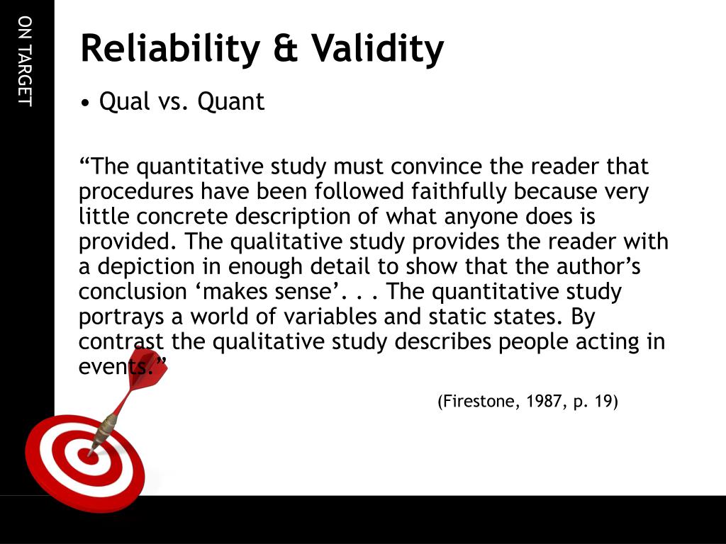 qualitative research reliability validity