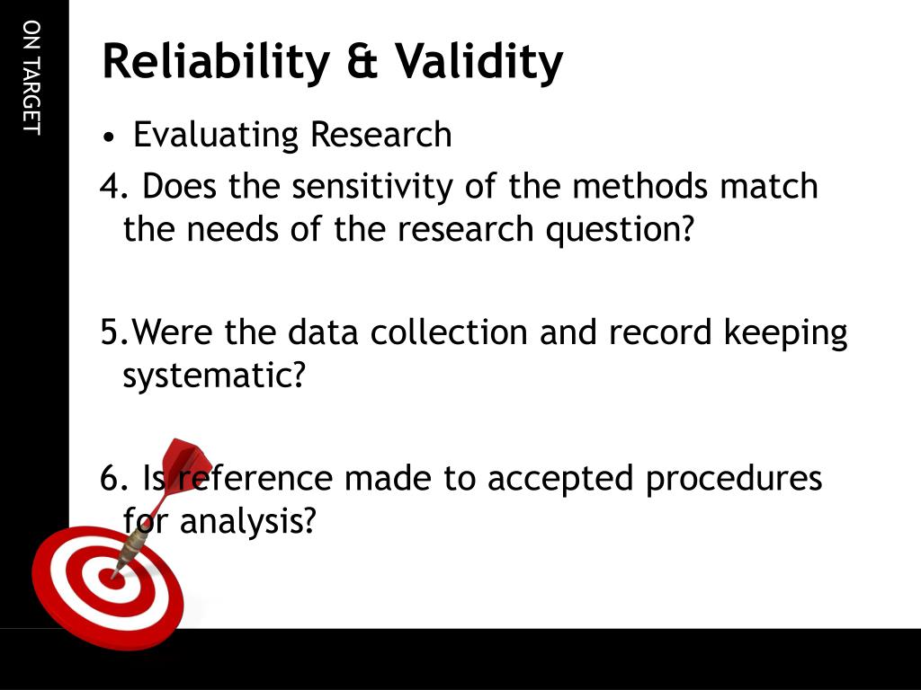 validity and reliability in quantitative studies