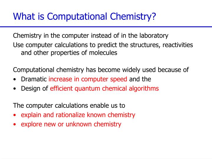 Ppt introduction to computational chemistry powerpoint presentation 