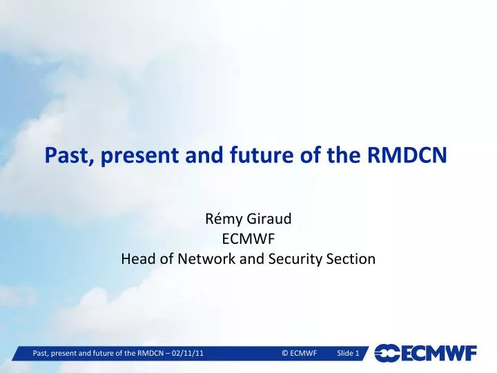 past present and future of the rmdcn n.