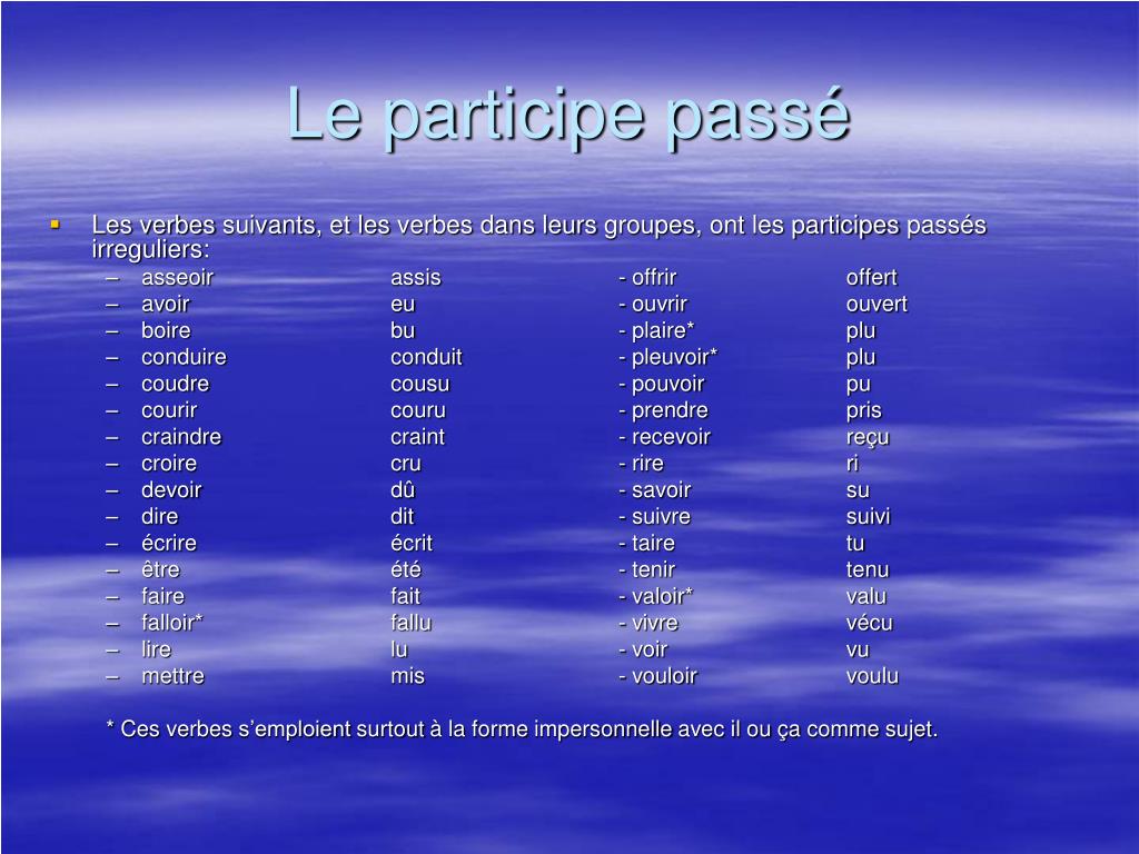 PPT - Le passé composé PowerPoint Presentation, free download - ID:3005321