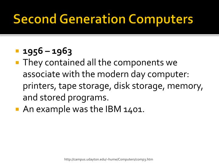 😀 Example of 2nd generation computer. Second. 20190224