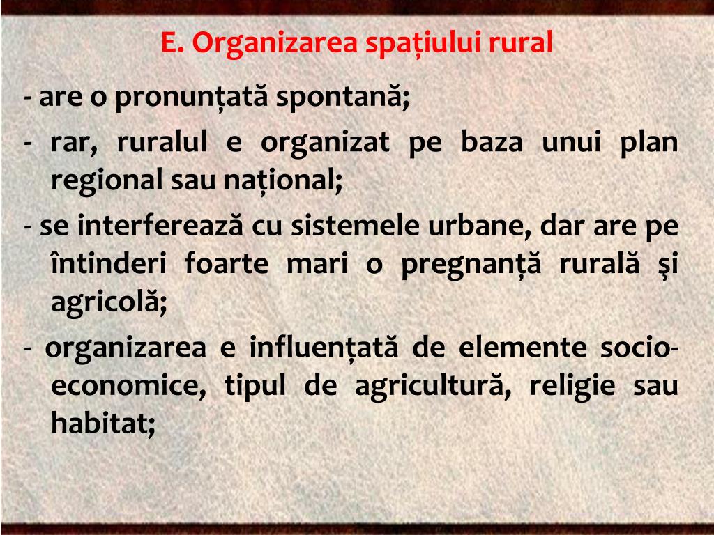 PPT - ORGANIZAREA SPAŢIULUI URBAN ŞI RURAL PowerPoint Presentation, free  download - ID:3007583
