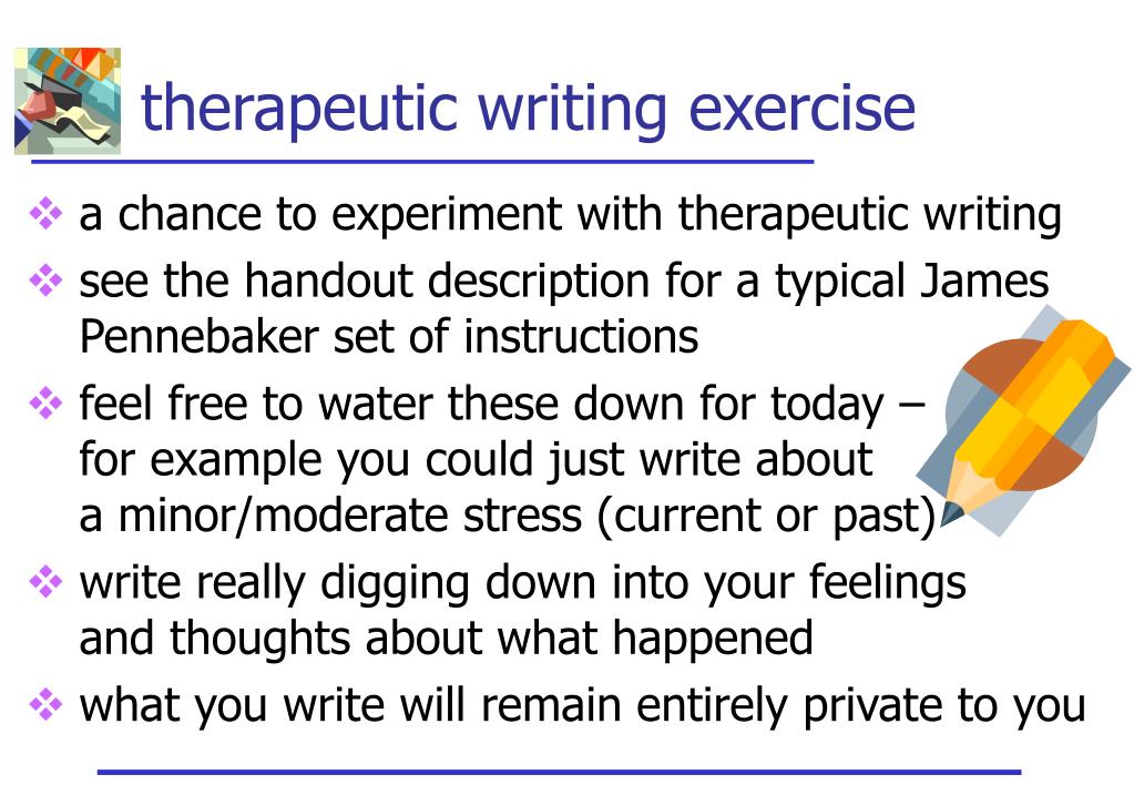 therapeutic writing assignments