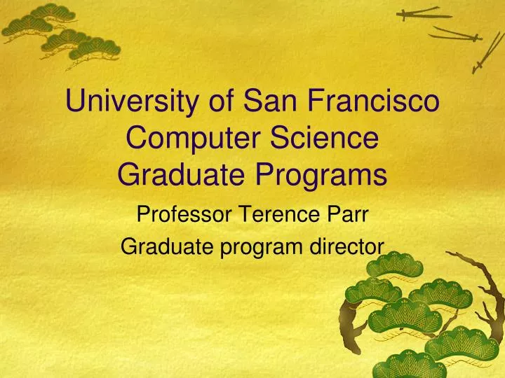 ppt university of san francisco computer science computer science graduate programs