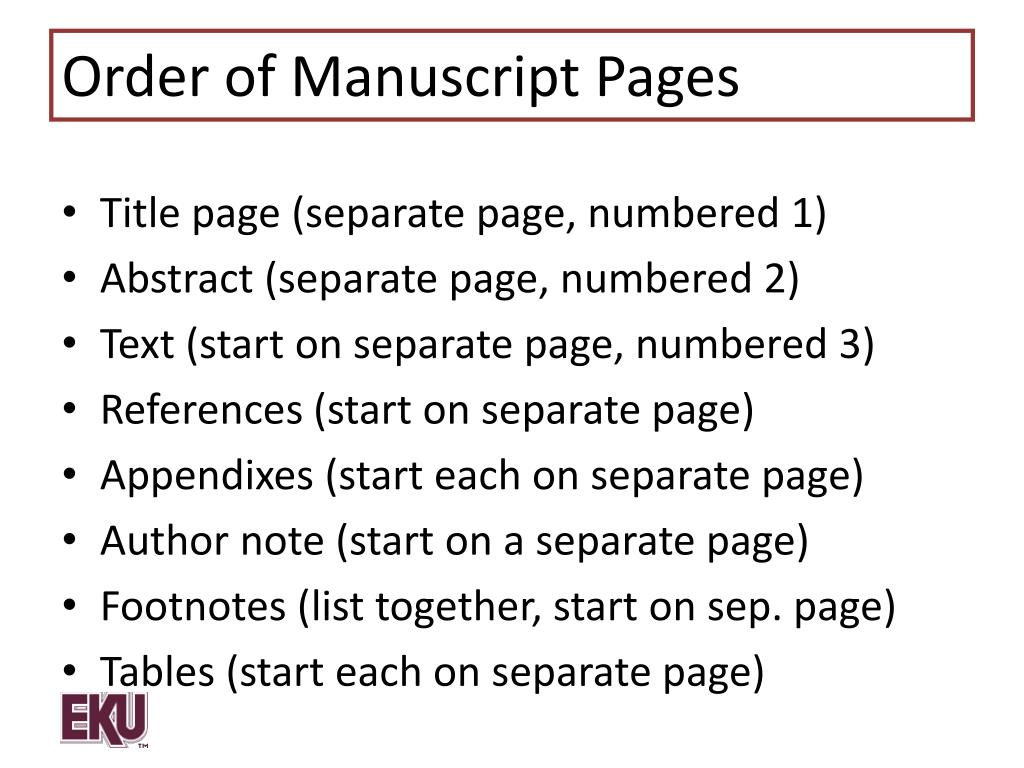 apa manuscript in preparation apa manuscript in preparation