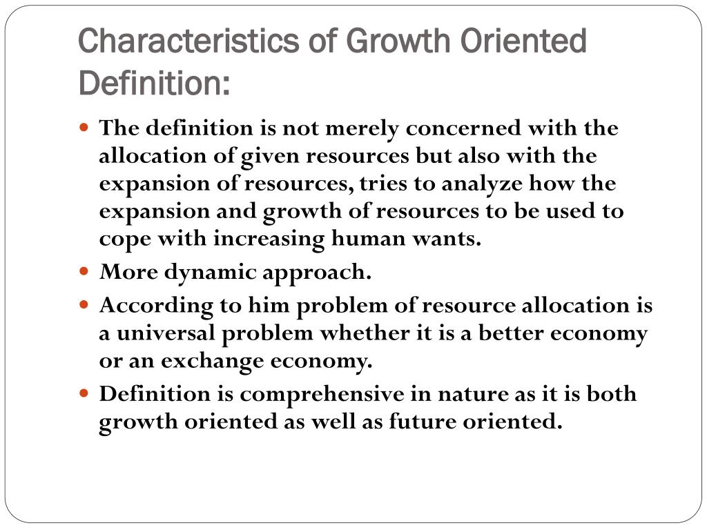 growth oriented definition