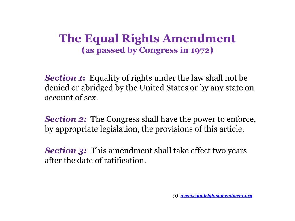 thesis statement for equal rights amendment