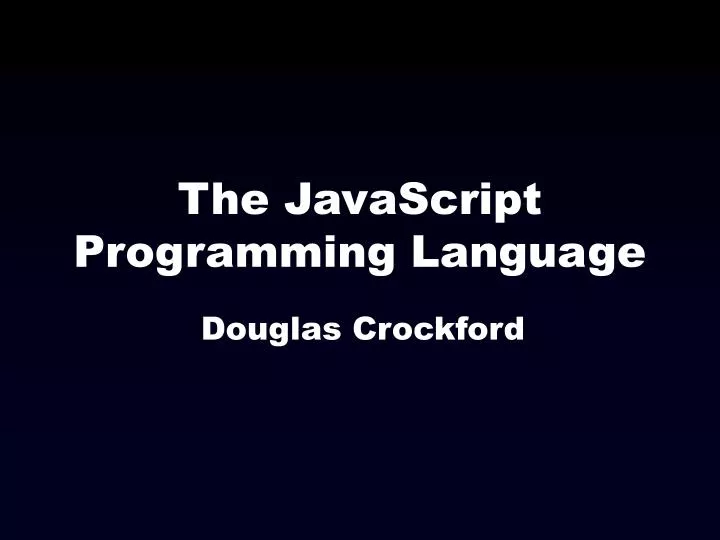 the javascript programming language n.