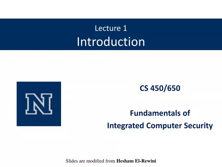 PPT - Lecture 1 Introduction PowerPoint Presentation, free download ...