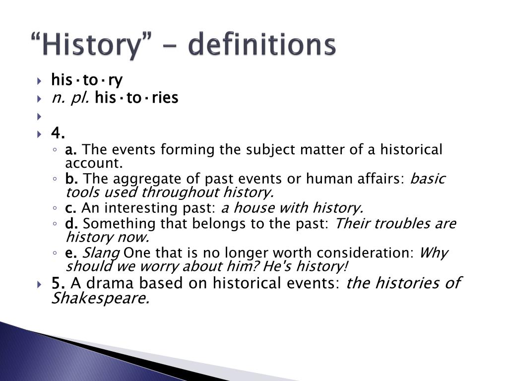 representation definition history
