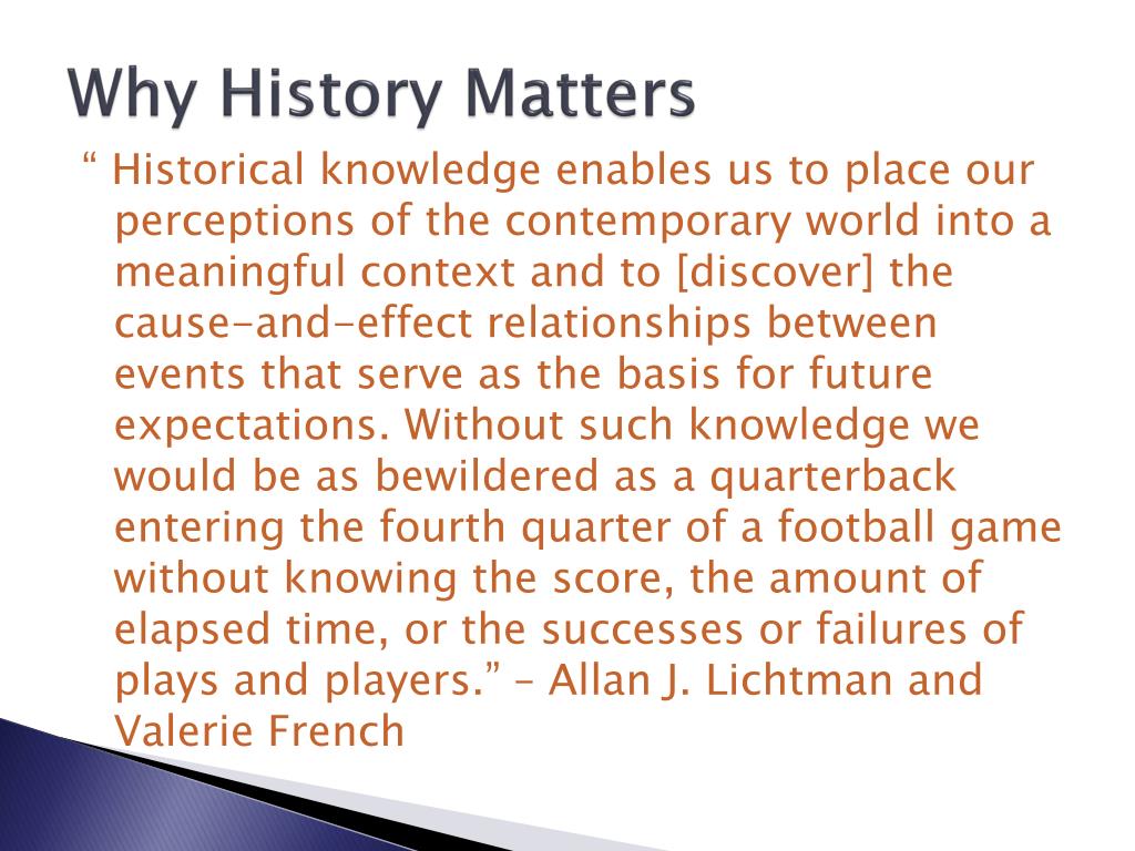 why history matters essay