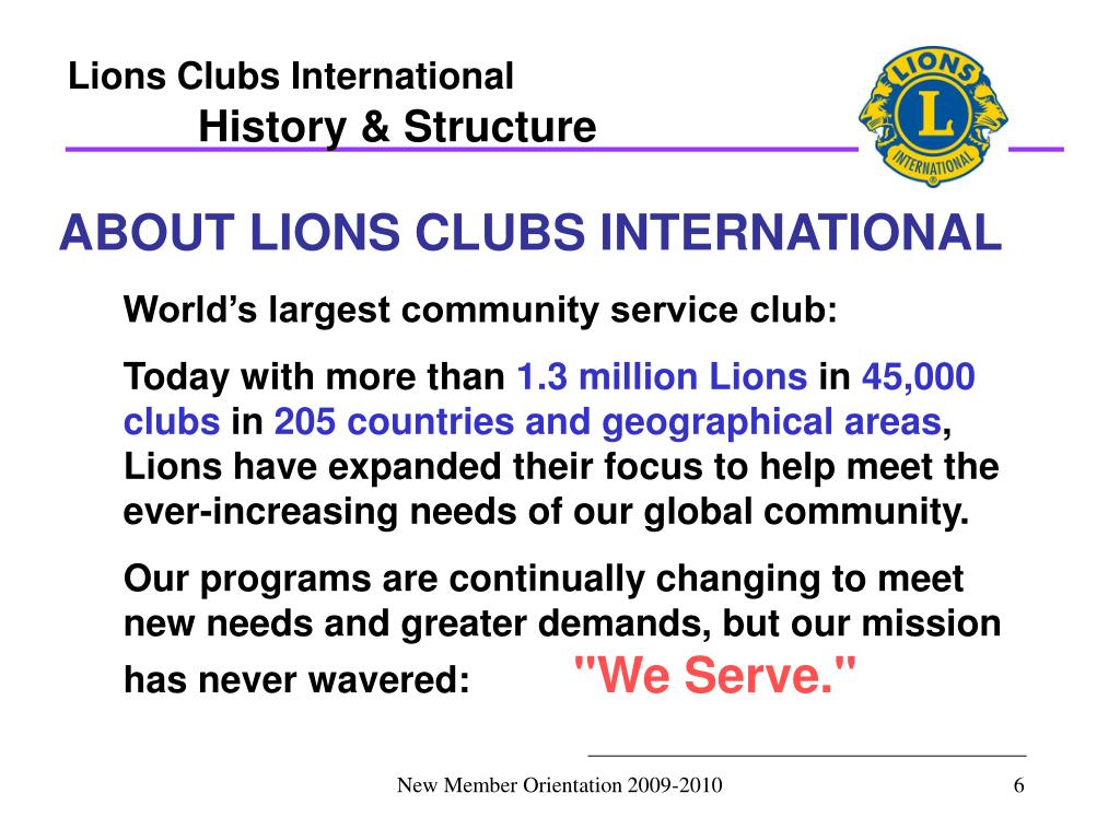 PPT Lions Clubs International PowerPoint Presentation, free download