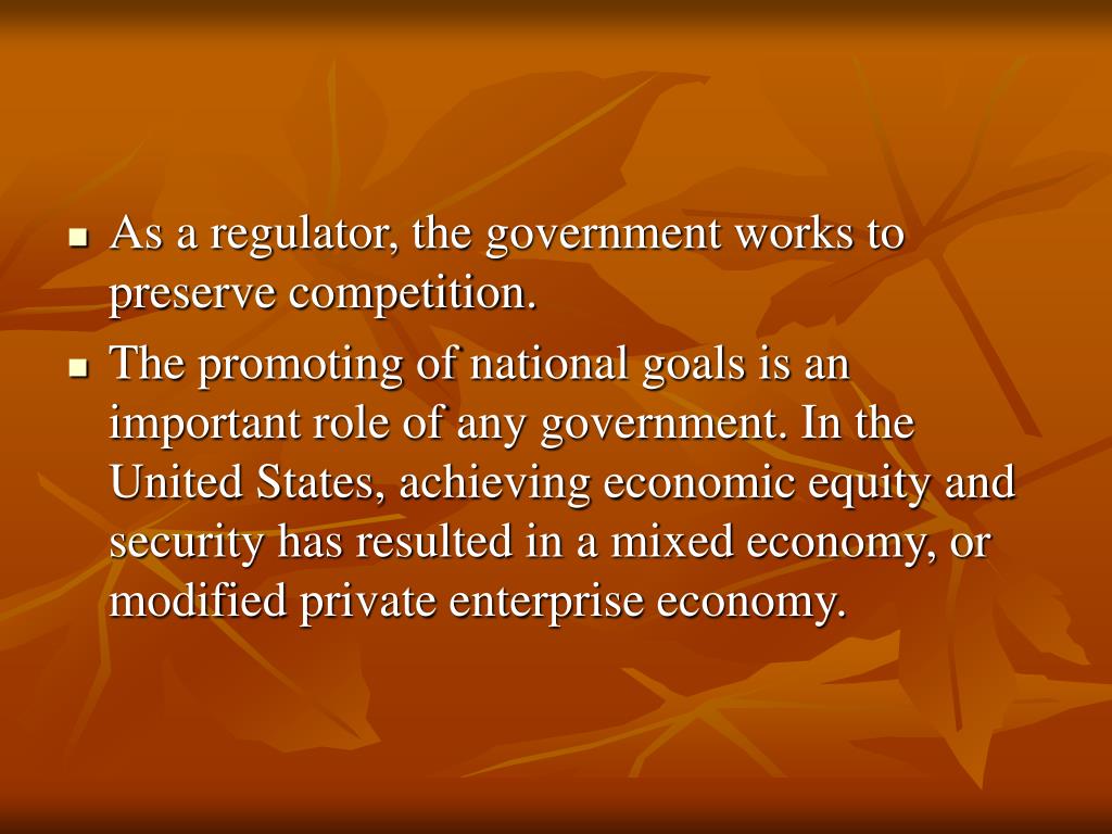 modified private enterprise economy
