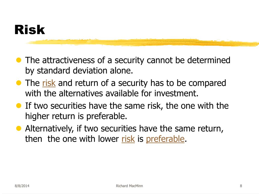 PPT - Risk and Return PowerPoint Presentation, free download - ID:3009381
