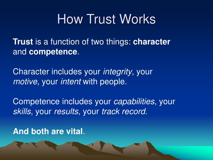 PPT - The Speed Of Trust PowerPoint Presentation - ID:3010004