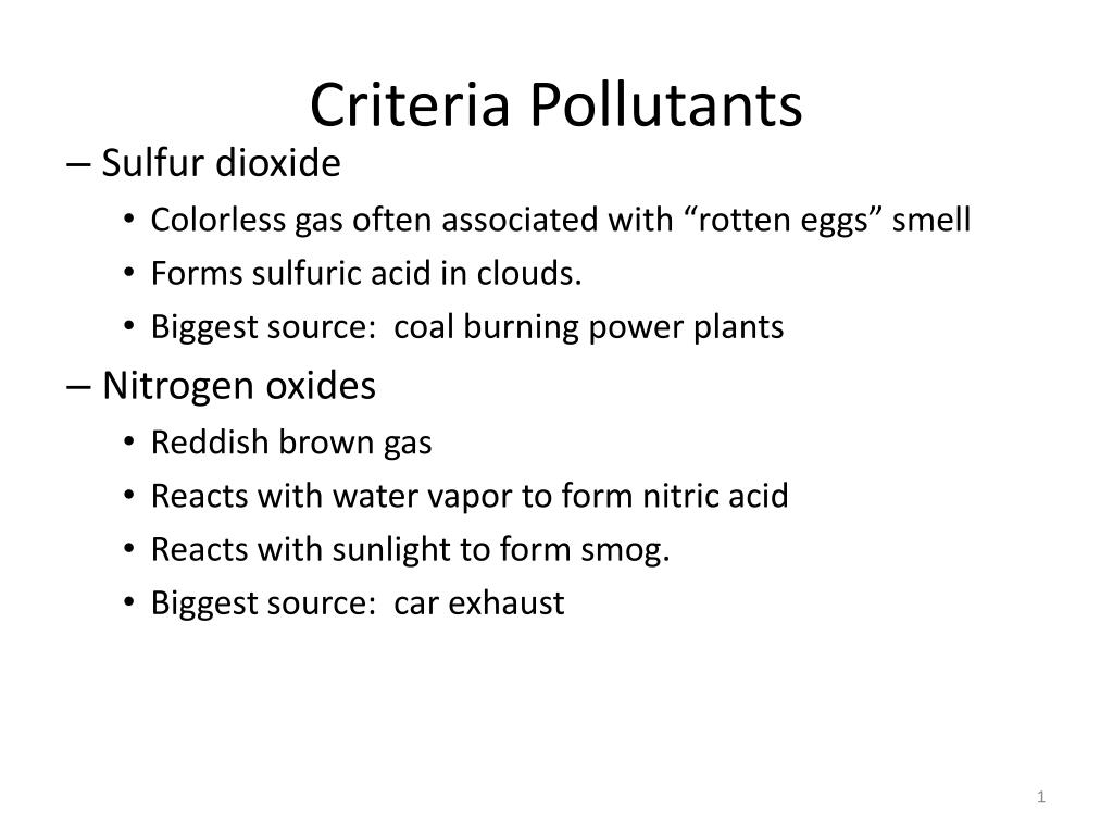 PPT - Criteria Pollutants PowerPoint Presentation, free download -  ID:3010231