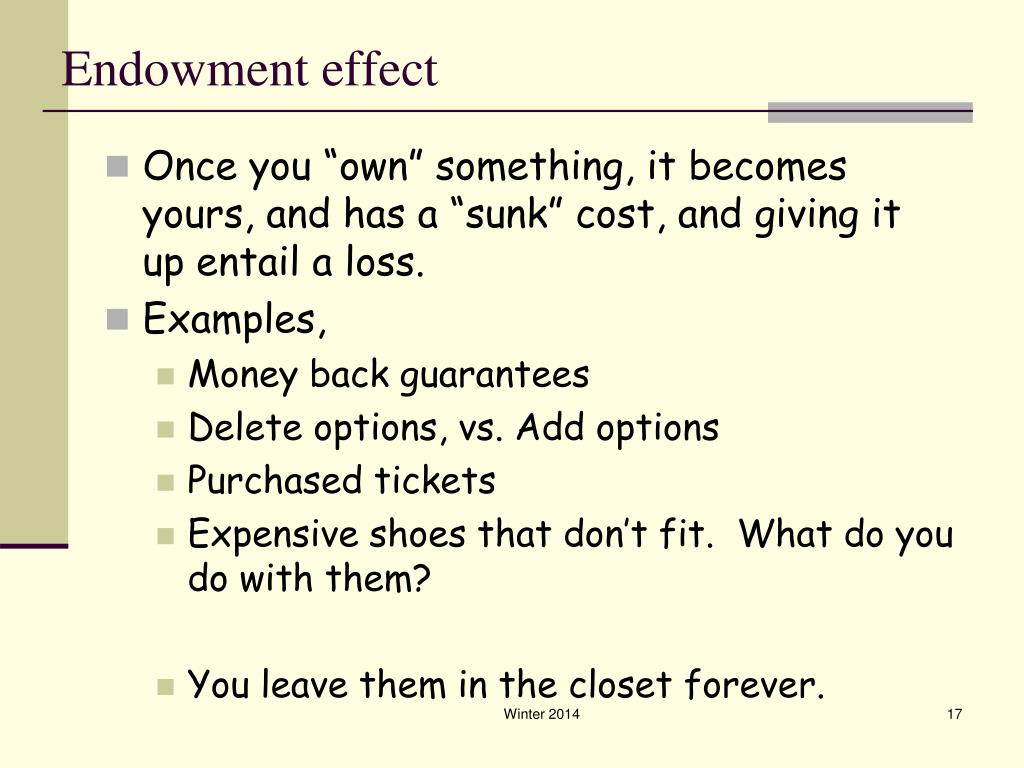 Endowment Fallacy PPT - The Paradox of Choice By Barry Schwartz PowerPoint Presentation ...