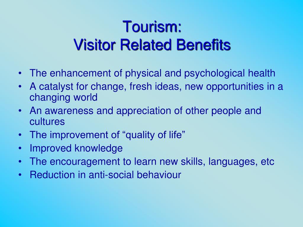 benefits tourism social