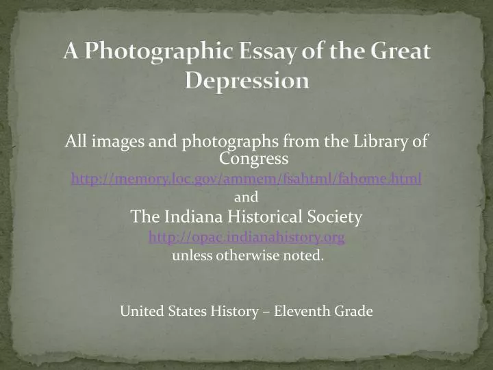 thesis for great depression