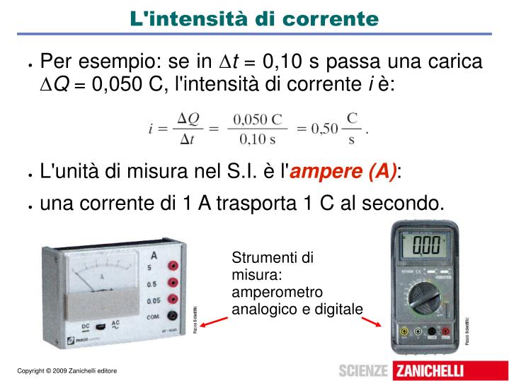 Uno Strumento Per Misurare L Intensità Di Corrente PPT - Unità 12 PowerPoint Presentation - ID:3011576