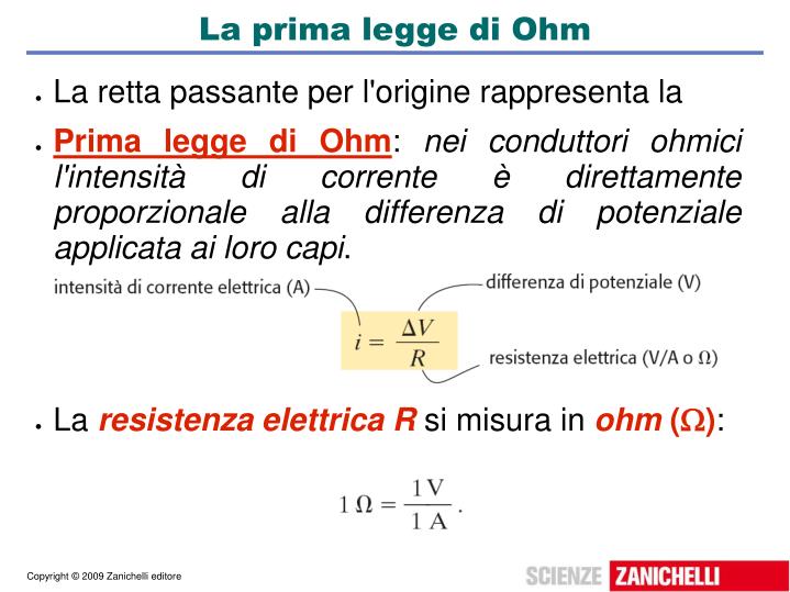 Cosa Dice La Legge Di Ohm PPT - Unità 12 PowerPoint Presentation - ID:3011576