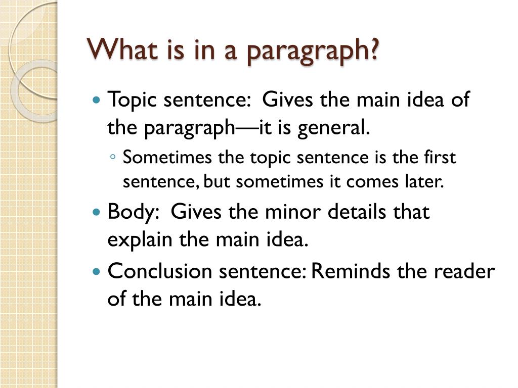 PPT - Paragraphs PowerPoint Presentation, free download - ID:3011877