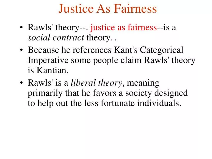 Ppt Justice As Fairness Powerpoint Presentation Free Download Id