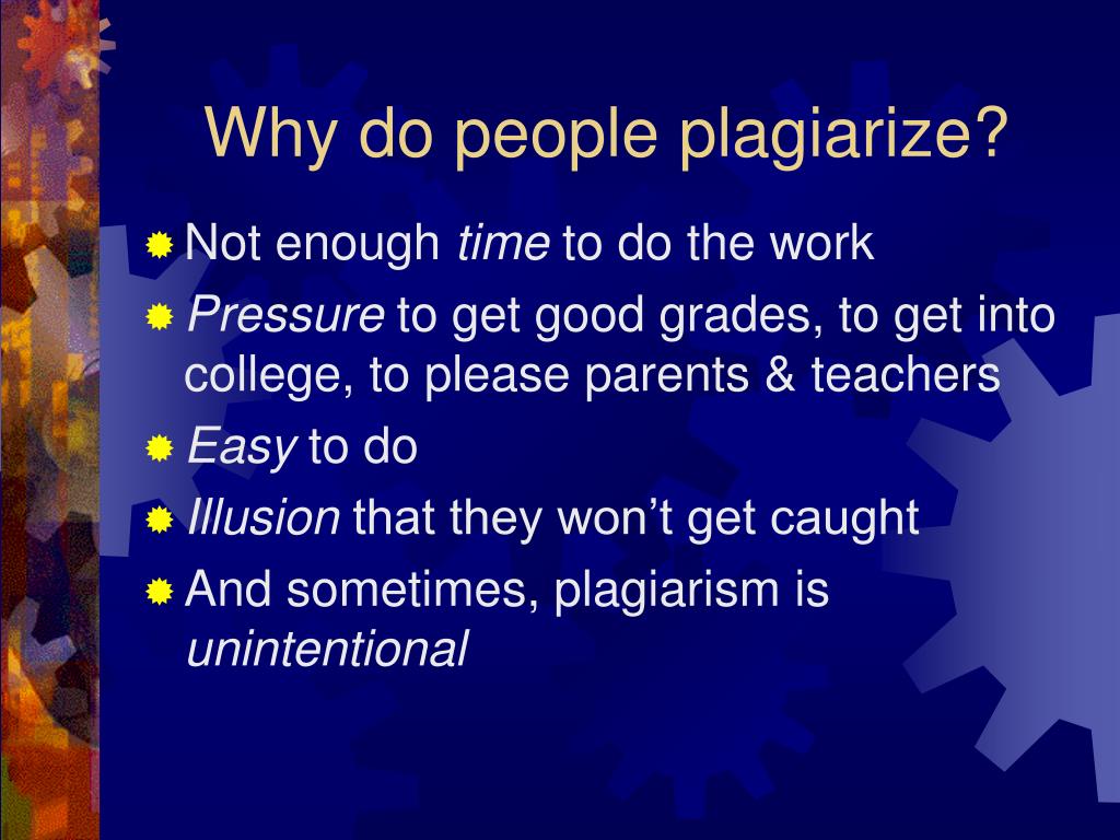 Who do people plagiarize