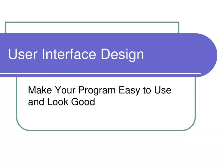 user interface design n.