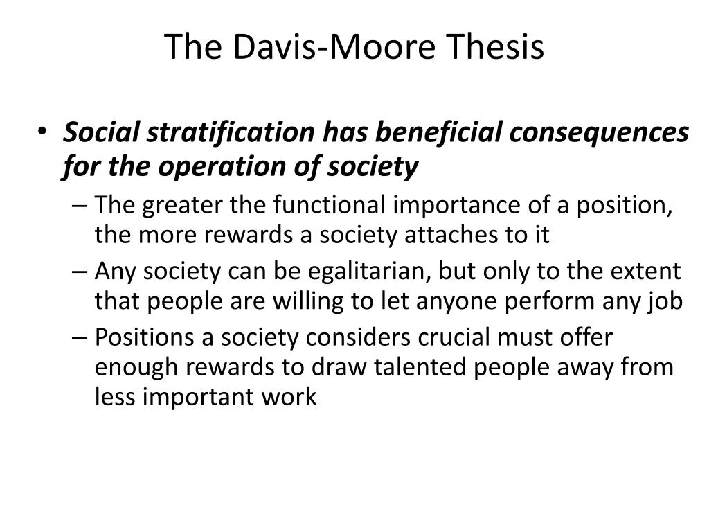 what is the davis moore thesis