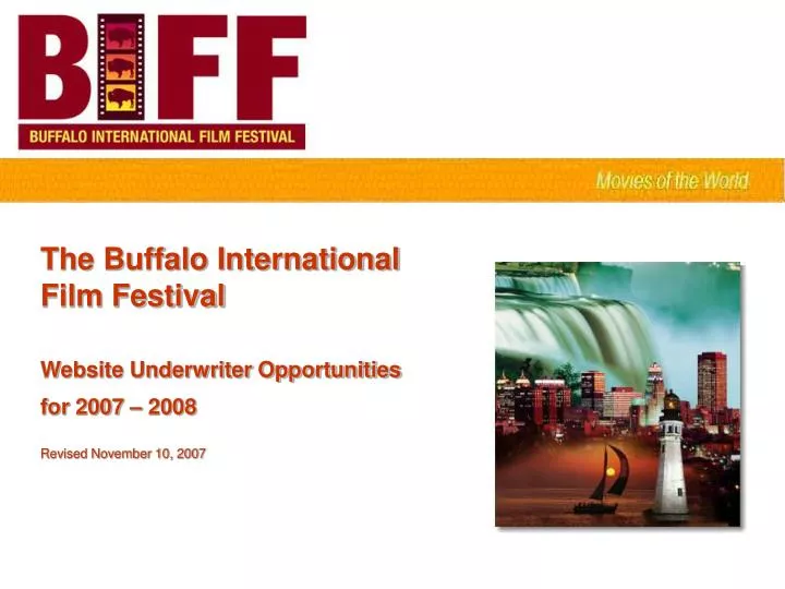 PPT The Buffalo International Film Festival Website Underwriter